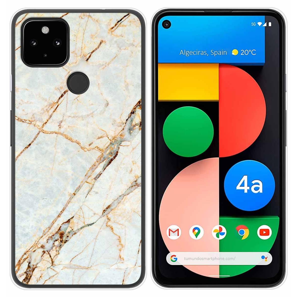 Funda Gel Tpu para Google Pixel 4a diseño Mármol 13 Dibujos