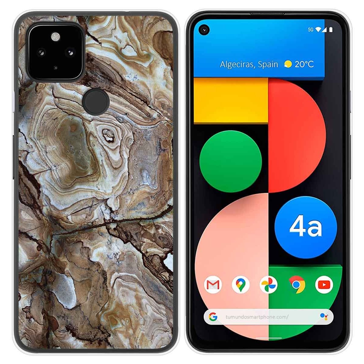 Funda Gel Tpu para Google Pixel 4a diseño Mármol 14 Dibujos
