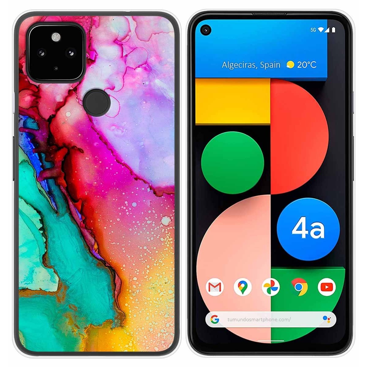 Funda Gel Tpu para Google Pixel 4a diseño Mármol 15 Dibujos