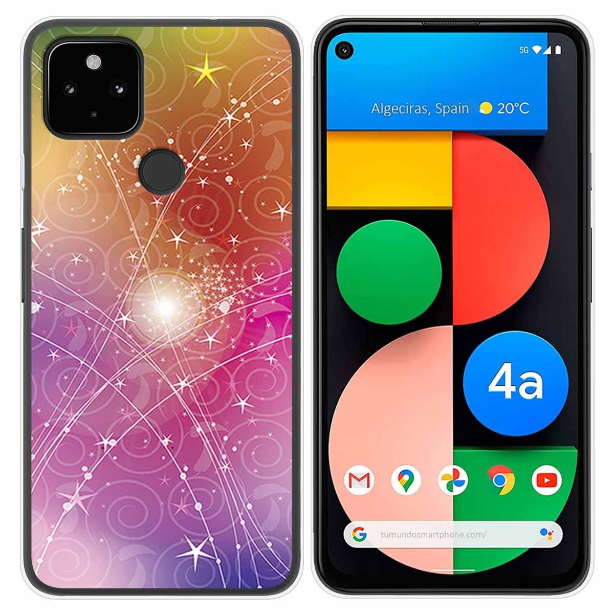 Funda Gel Tpu para Google Pixel 4a diseño Abstracto Dibujos