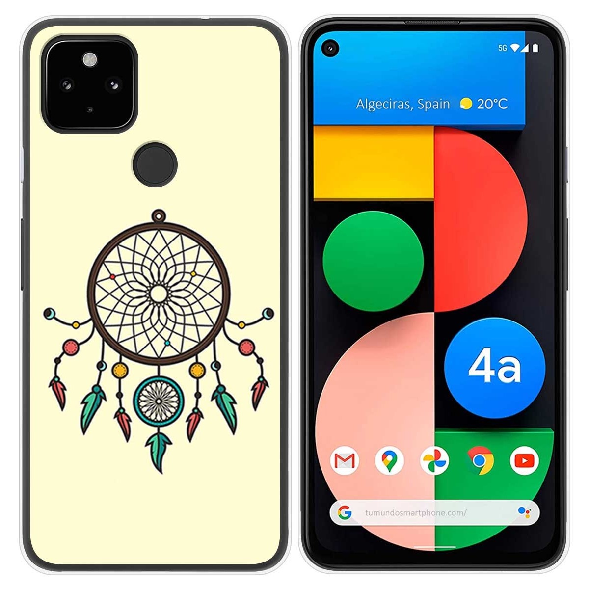 Funda Gel Tpu para Google Pixel 4a diseño Atrapasueños Dibujos