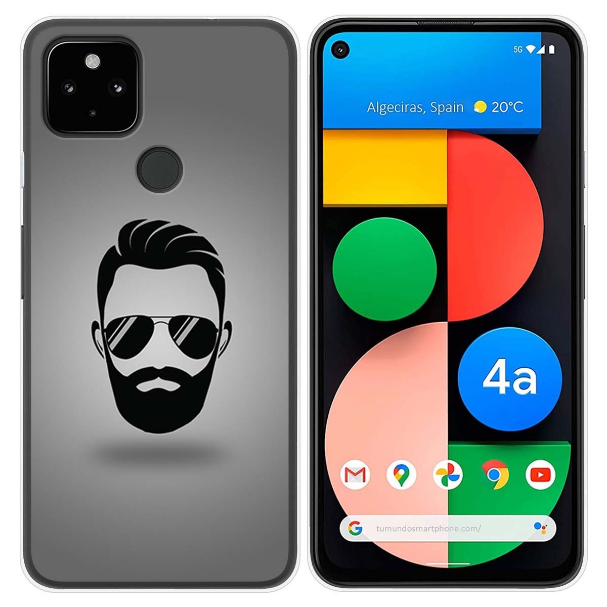 Funda Gel Tpu para Google Pixel 4a diseño Barba Dibujos