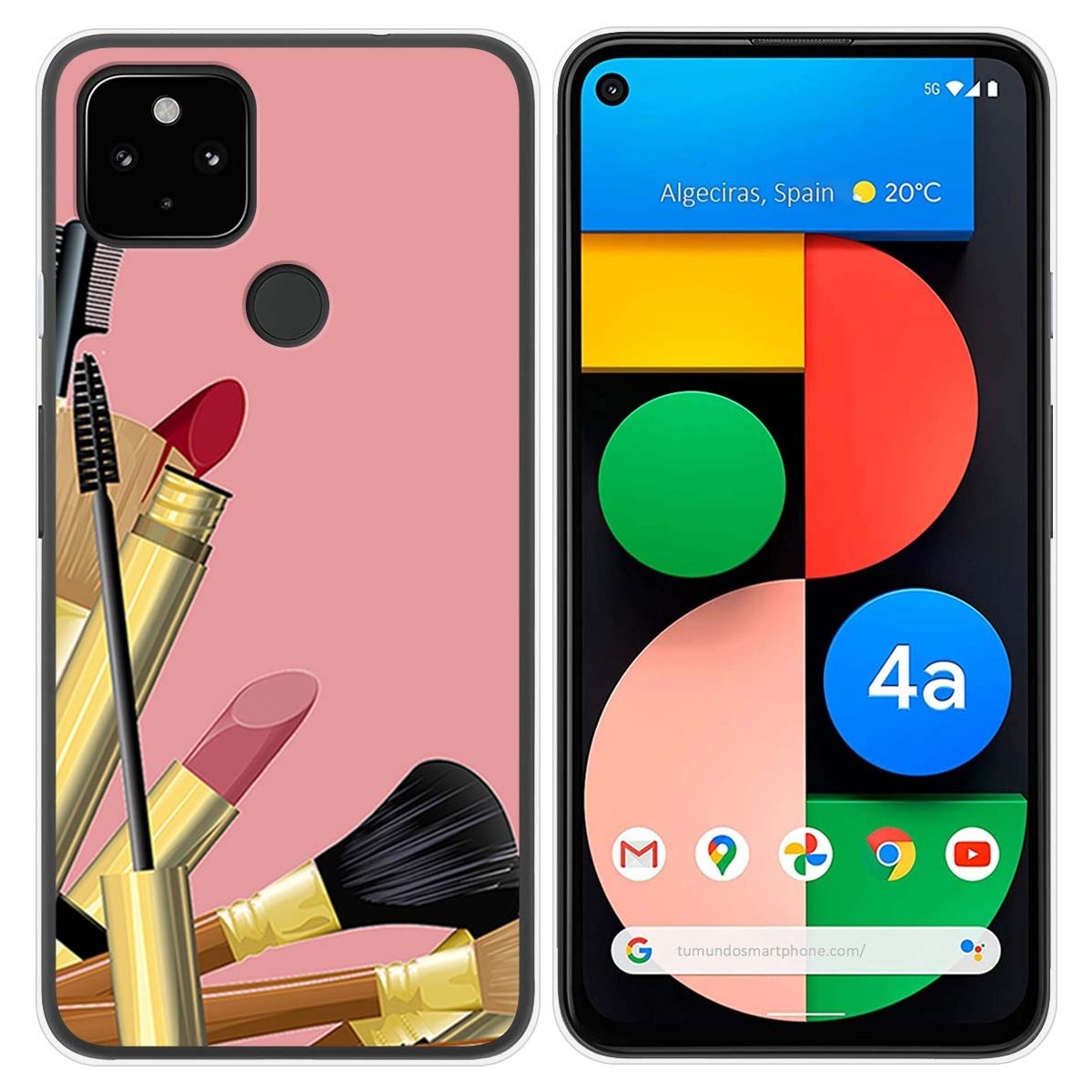 Funda Gel Tpu para Google Pixel 4a diseño Brochas Dibujos