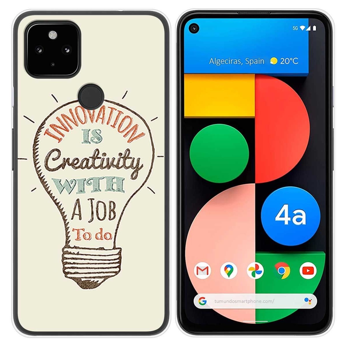 Funda Gel Tpu para Google Pixel 4a diseño Creativity Dibujos