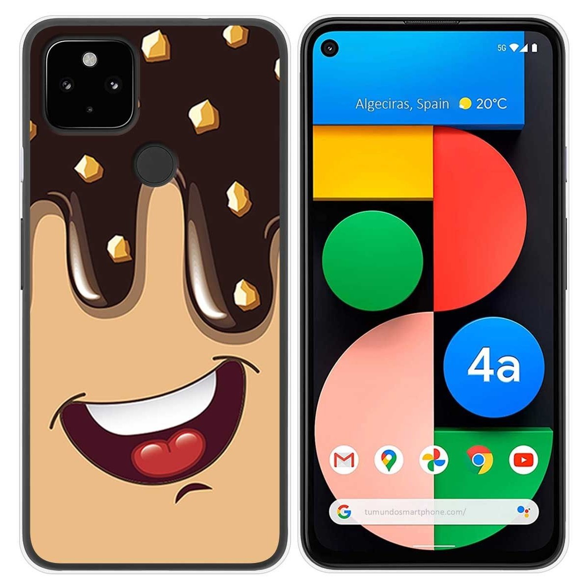 Funda Gel Tpu para Google Pixel 4a diseño Helado Chocolate Dibujos