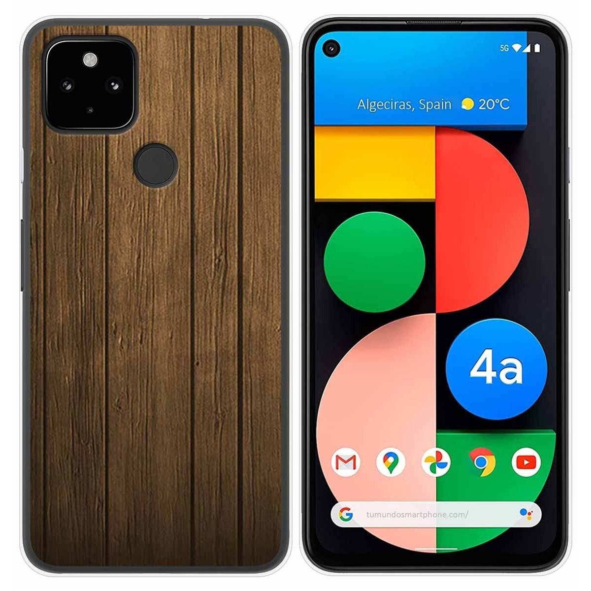 Funda Gel Tpu para Google Pixel 4a diseño Madera Dibujos