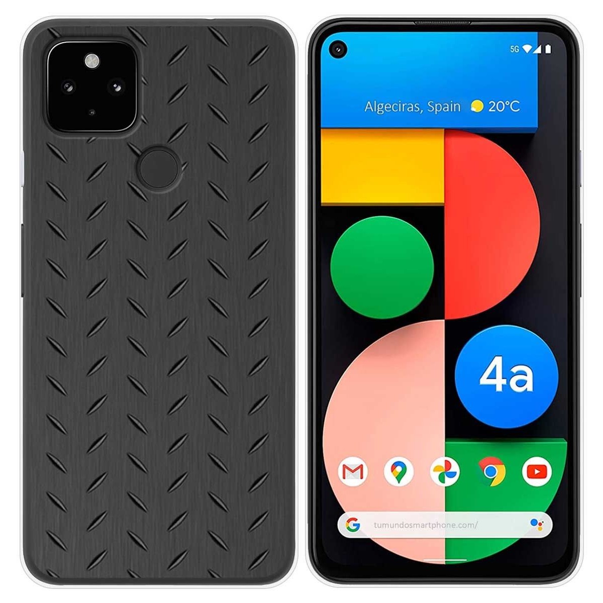 Funda Gel Tpu para Google Pixel 4a diseño Metal Dibujos