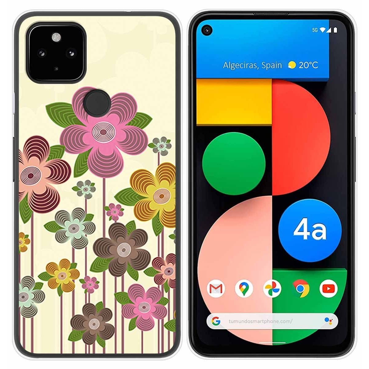 Funda Gel Tpu para Google Pixel 4a diseño Primavera En Flor Dibujos