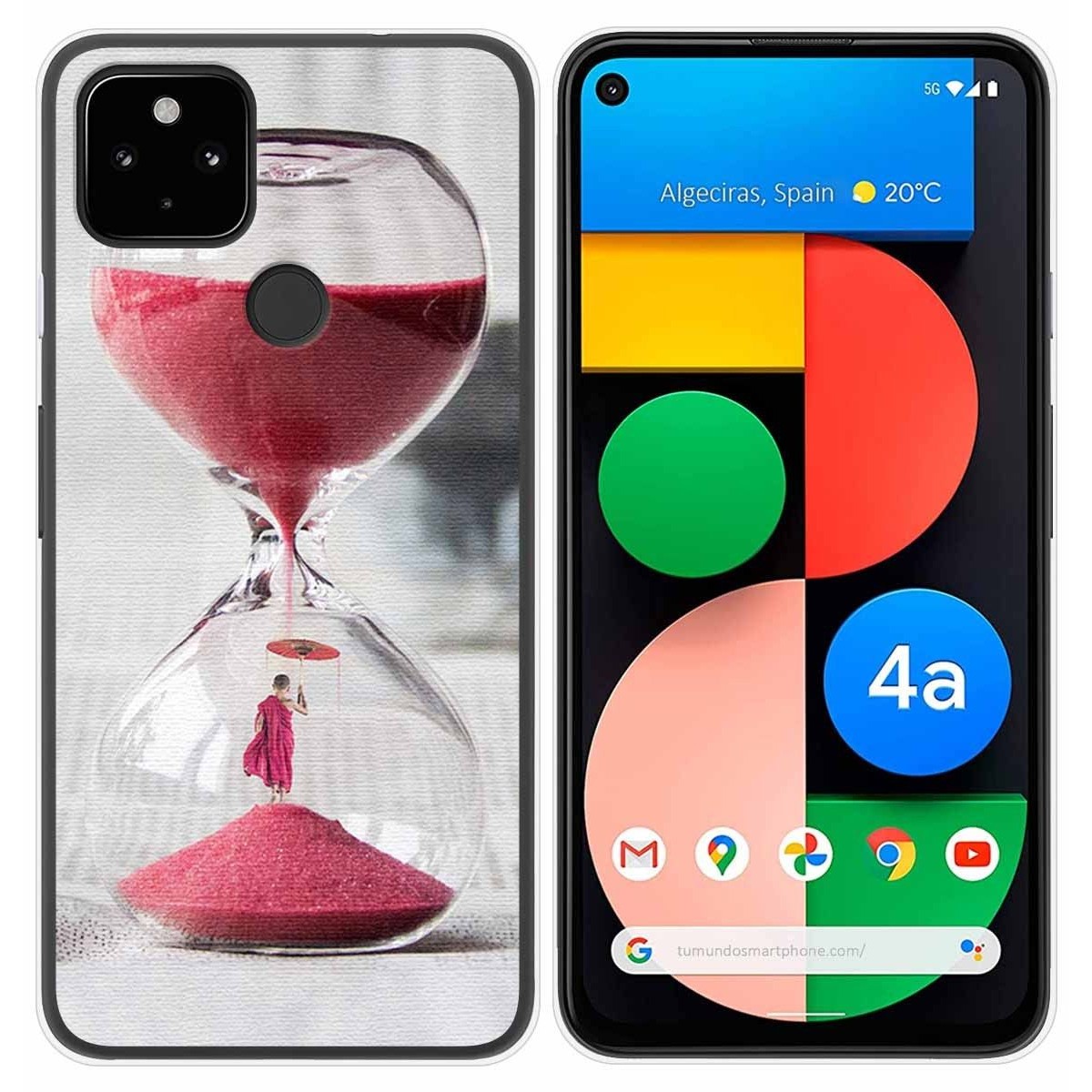 Funda Gel Tpu para Google Pixel 4a diseño Reloj Dibujos