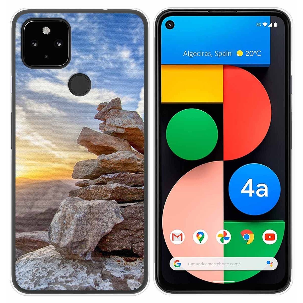 Funda Gel Tpu para Google Pixel 4a diseño Sunset Dibujos
