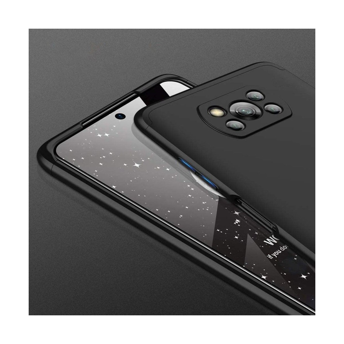 Funda Carcasa GKK 360 para Xiaomi POCO X3 NFC / X3 PRO color Negra