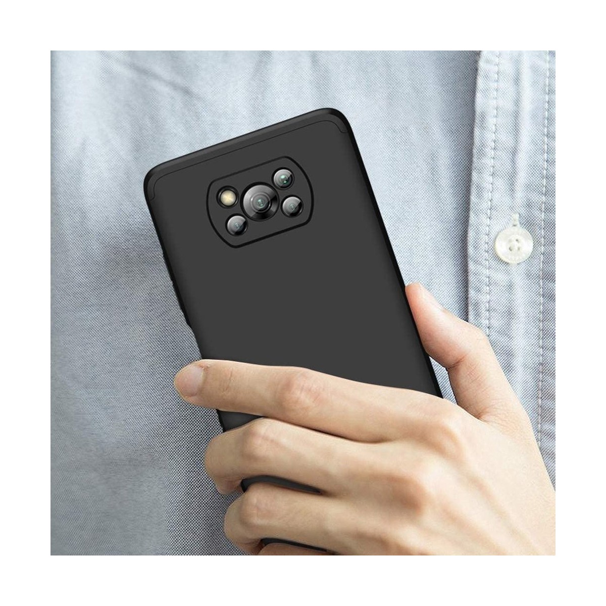 Funda Carcasa GKK 360 para Xiaomi POCO X3 NFC / X3 PRO color Negra