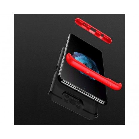 Funda Carcasa GKK 360 para Xiaomi POCO X3 NFC / X3 PRO color Negra / Roja