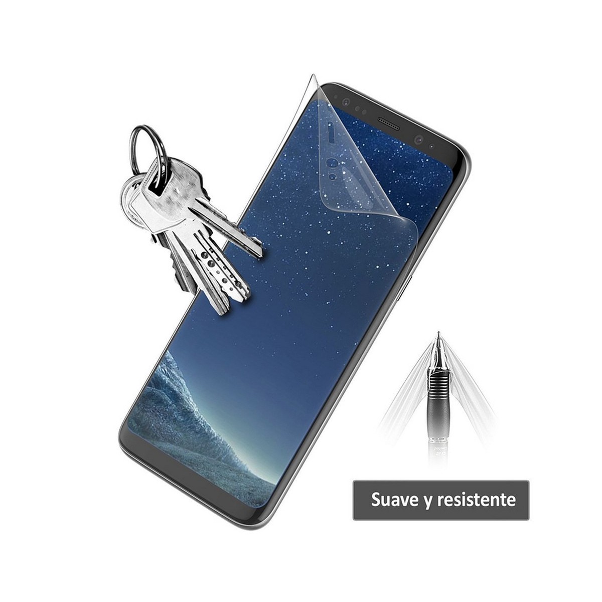 2x Protector Pantalla Tpu Frontal Completo para Samsung Galaxy S8 Plus