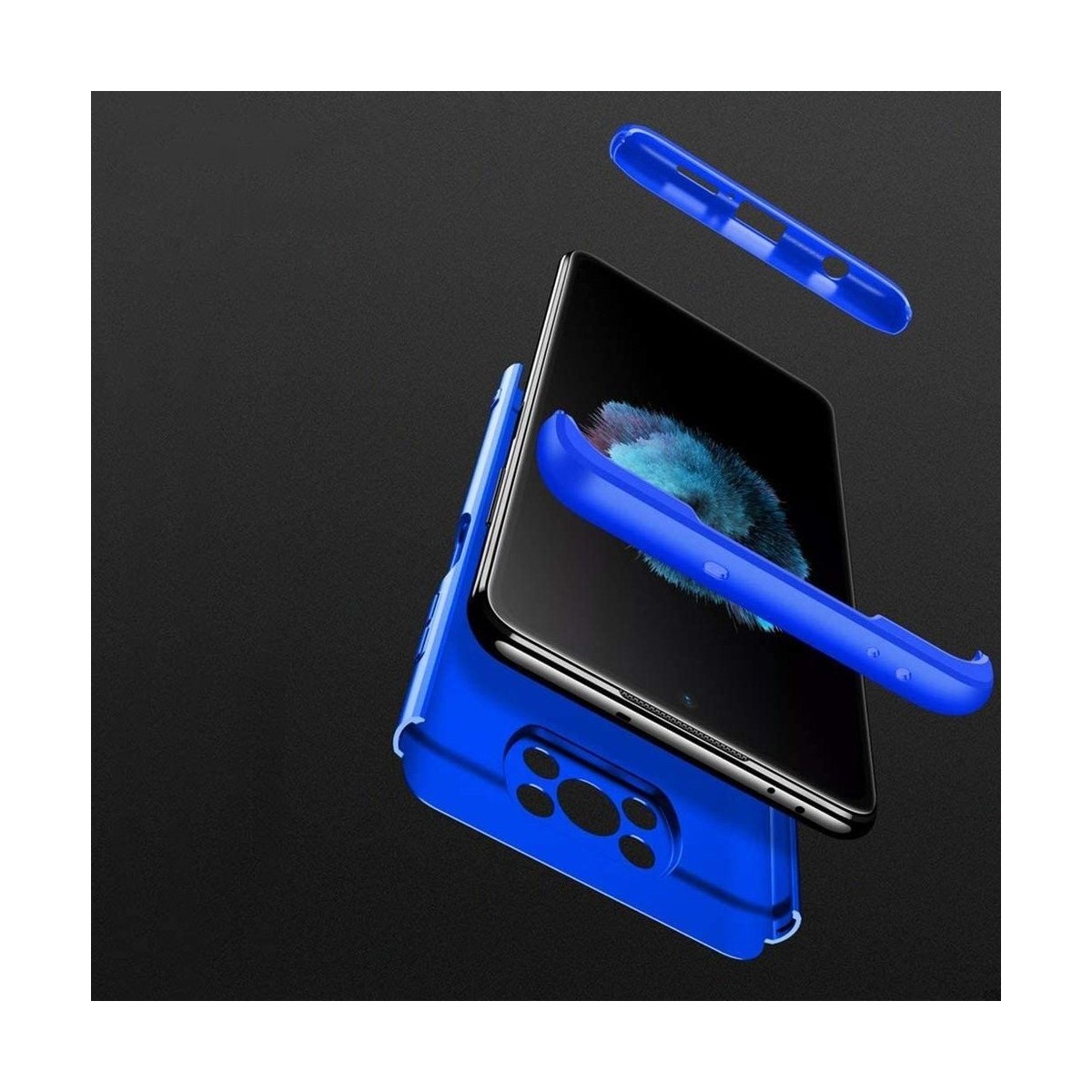 Funda Carcasa GKK 360 para Xiaomi POCO X3 NFC / X3 PRO color Azul