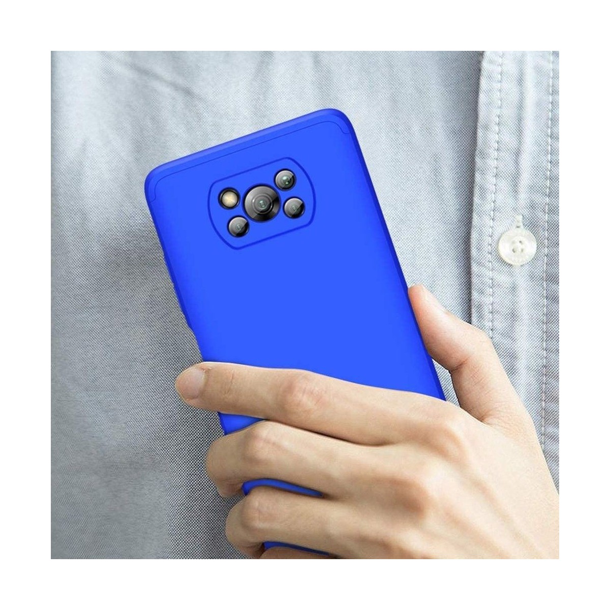 Funda Carcasa GKK 360 para Xiaomi POCO X3 NFC / X3 PRO color Azul