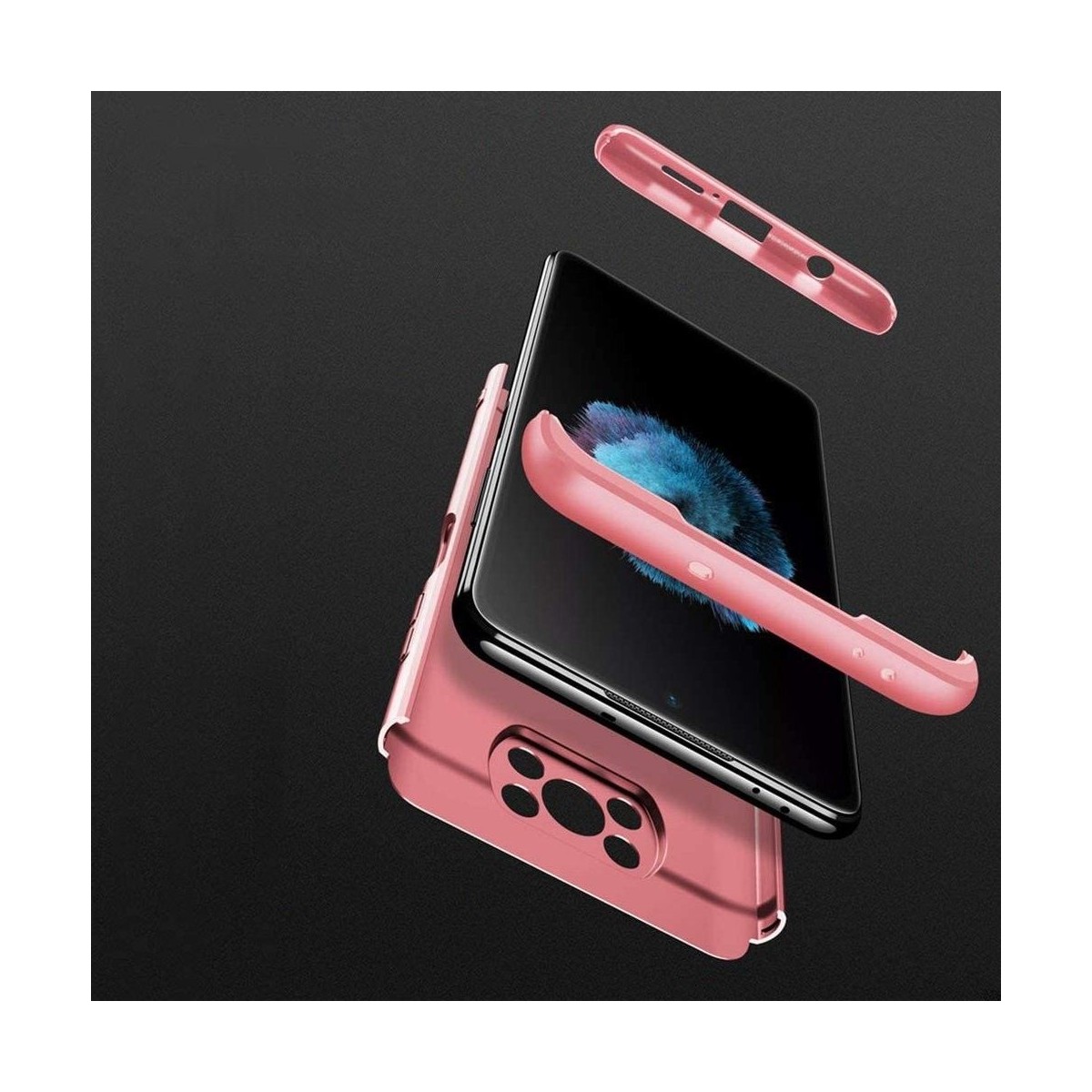 Funda Carcasa GKK 360 para Xiaomi POCO X3 NFC / X3 PRO color Rosa