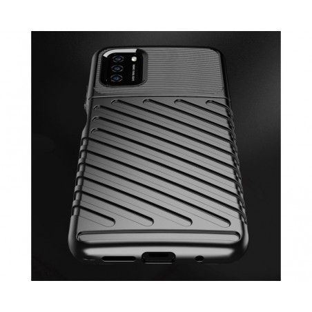Funda Gel Flexible Thunder Armor Rugged para  Xiaomi POCO M3 / Redmi 9T color Negra
