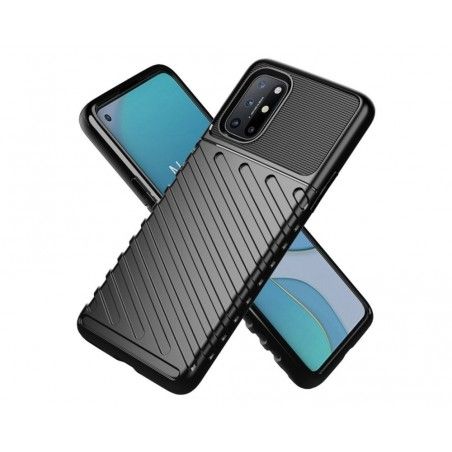 Funda Gel Flexible Thunder Armor Rugged para OnePlus 8T 5G color Negra