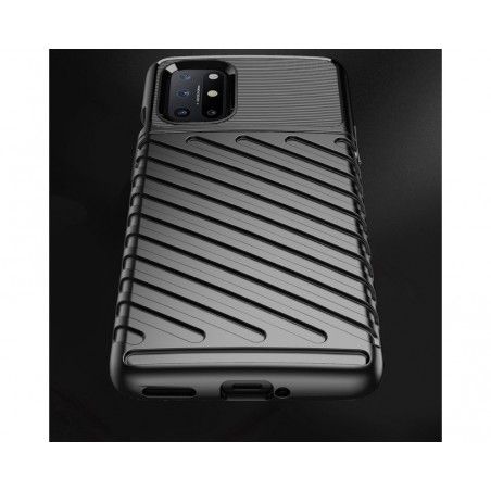 Funda Gel Flexible Thunder Armor Rugged para OnePlus 8T 5G color Negra