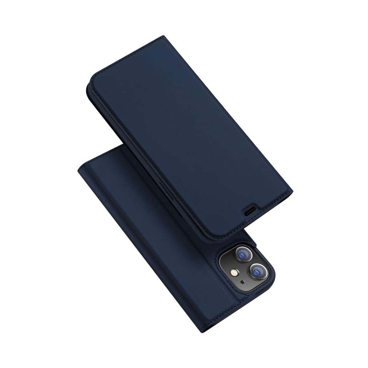 Funda Piel Soporte Magnética Dux Ducis para Iphone 12 Mini (5.4) color Azul