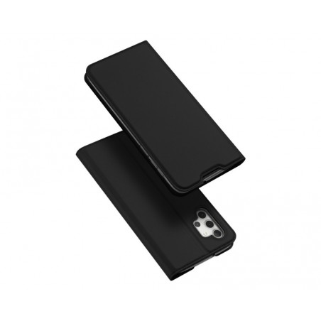 Funda Piel Soporte Magnética Dux Ducis para Samsung Galaxy A32 5G color Negra