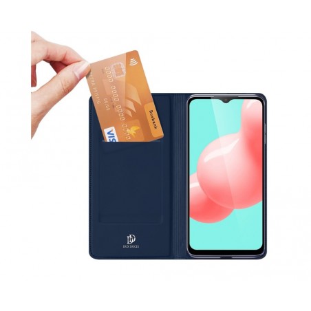 Funda Piel Soporte Magnética Dux Ducis para Samsung Galaxy A32 5G color Azul