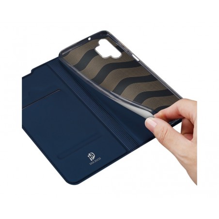 Funda Piel Soporte Magnética Dux Ducis para Samsung Galaxy A32 5G color Azul