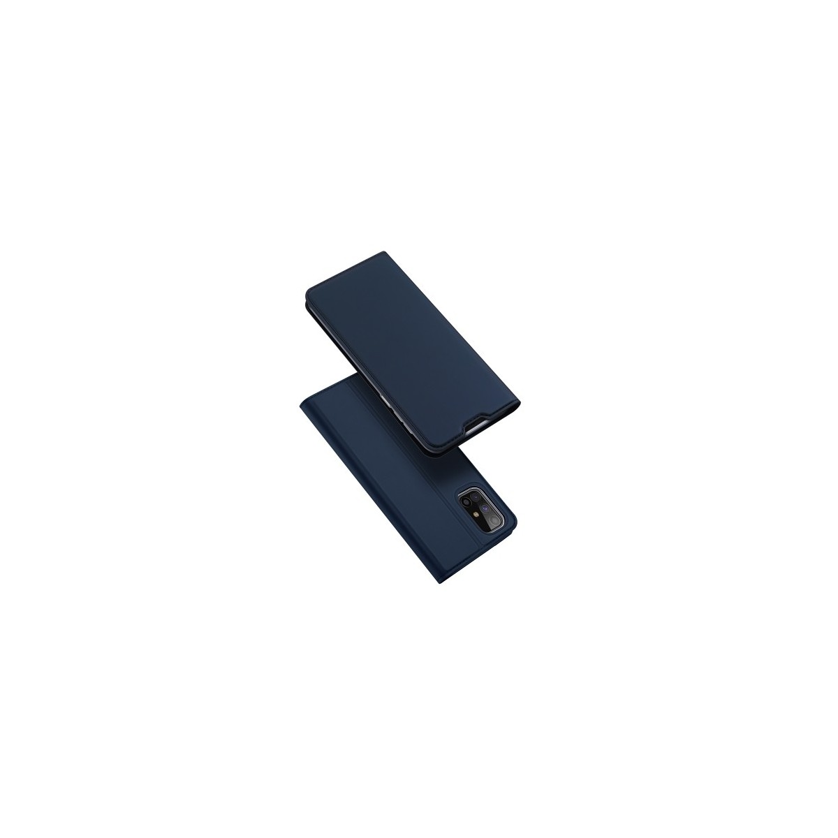 Funda Piel Soporte Magnética Dux Ducis para Samsung Galaxy M31s color Azul