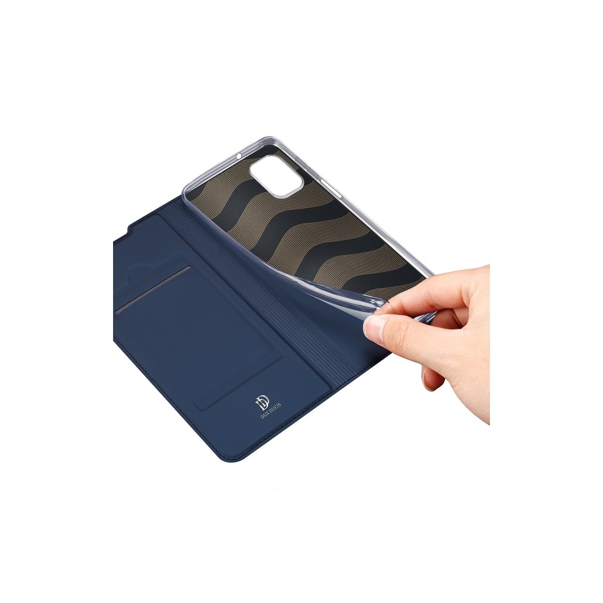 Funda Piel Soporte Magnética Dux Ducis para Samsung Galaxy M31s color Azul