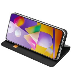 Funda Piel Soporte Magnética Dux Ducis para Samsung Galaxy M51 color Negra 2
