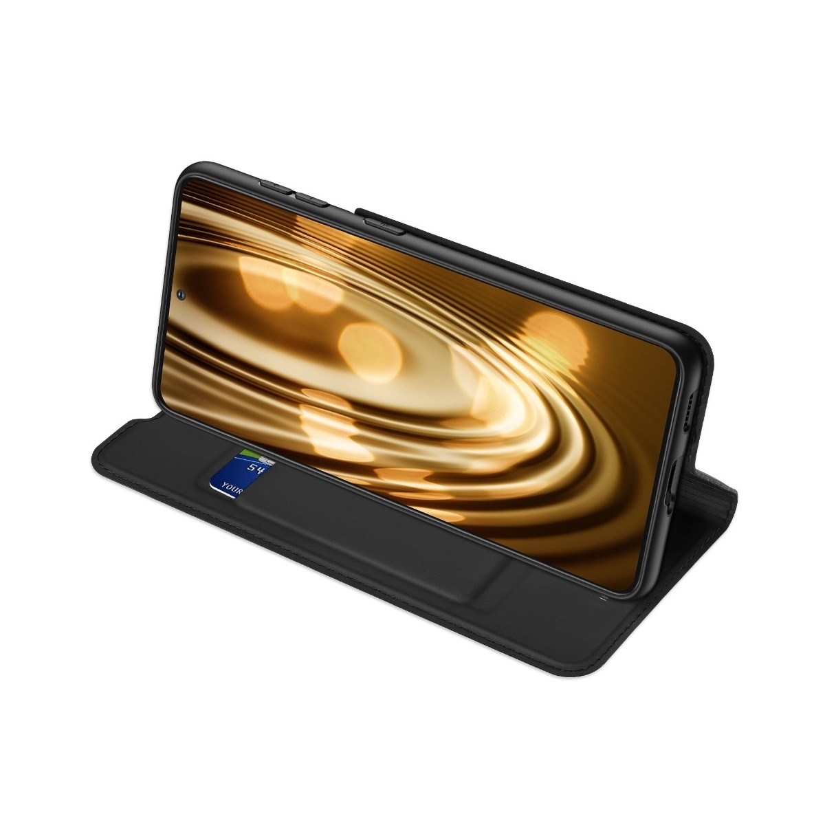 Funda Piel Soporte Magnética Dux Ducis para Samsung Galaxy S21 Ultra 5G color Negra