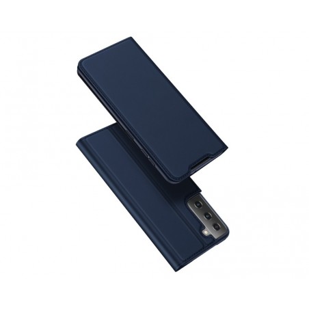 Funda Piel Soporte Magnética Dux Ducis para Samsung Galaxy S21+ Plus 5G color Azul
