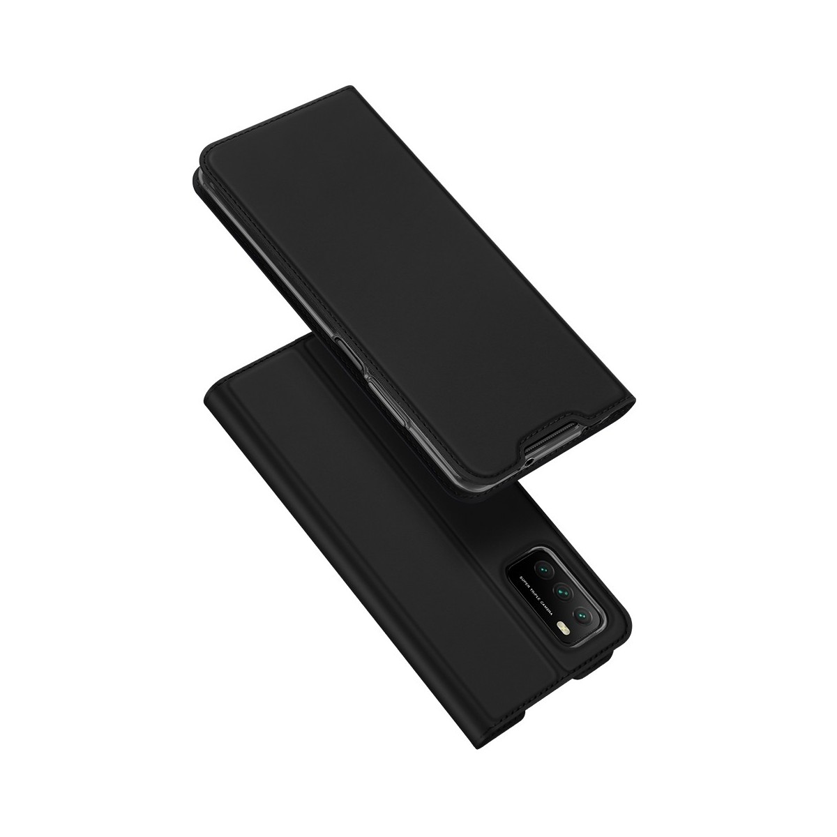 Funda Piel Soporte Magnética Dux Ducis para Xiaomi POCO M3 / Redmi 9T color Negra