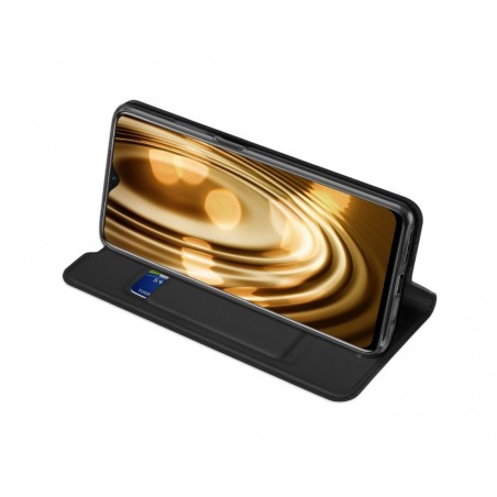Funda Piel Soporte Magnética Dux Ducis para Xiaomi POCO M3 / Redmi 9T color Negra