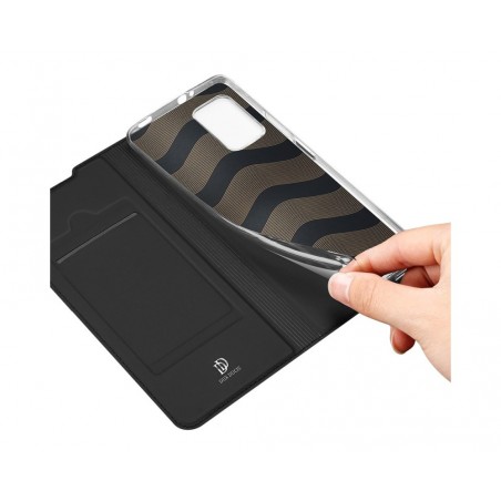 Funda Piel Soporte Magnética Dux Ducis para Xiaomi POCO M3 / Redmi 9T color Negra