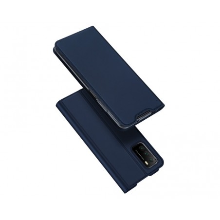 Funda Piel Soporte Magnética Dux Ducis para Xiaomi POCO M3 / Redmi 9T color Azul