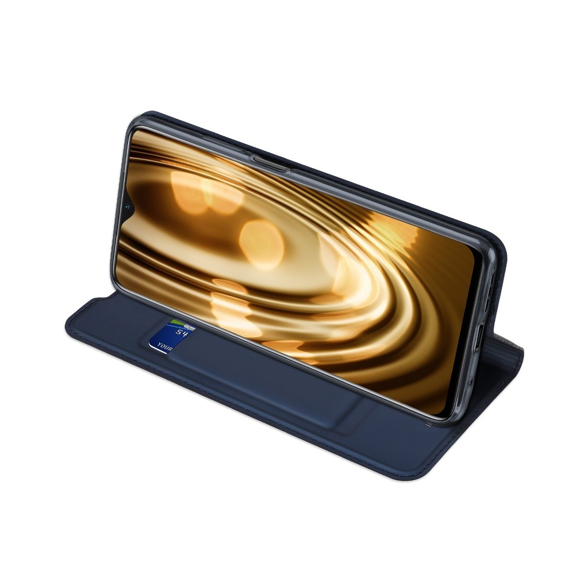 Funda Piel Soporte Magnética Dux Ducis para Xiaomi POCO M3 / Redmi 9T color Azul