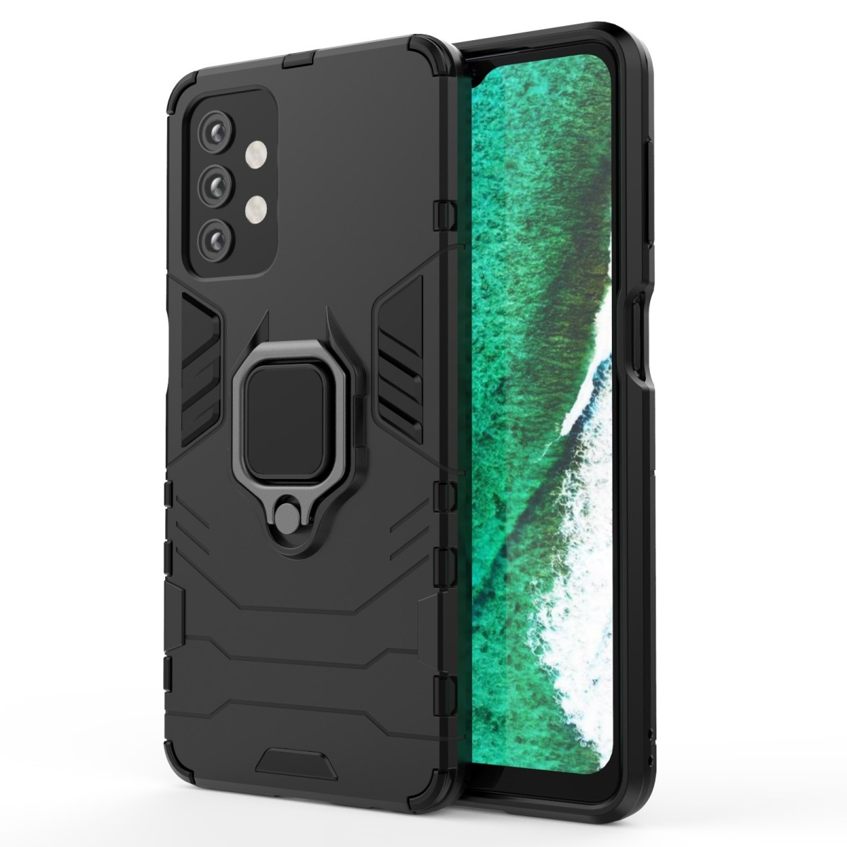 Funda Tough Armor con Anillo Giratorio Negra para Samsung Galaxy A32 5G
