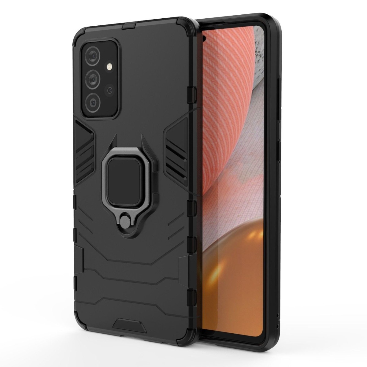 Funda Tough Armor con Anillo Giratorio Negra para Samsung Galaxy A72