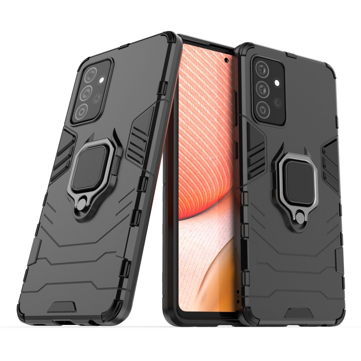 Funda Tough Armor con Anillo Giratorio Negra para Samsung Galaxy A72