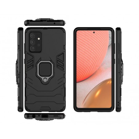 Funda Tough Armor con Anillo Giratorio Negra para Samsung Galaxy A72