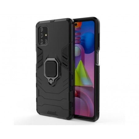 Funda Tough Armor con Anillo Giratorio Negra para Samsung Galaxy M51