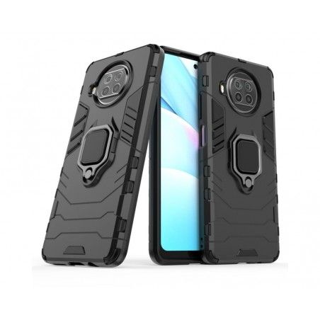 Funda Tough Armor con Anillo Giratorio Negra para Xiaomi Mi 10T Lite