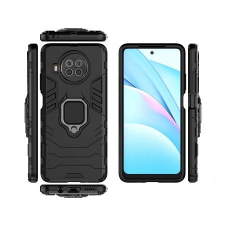Funda Tough Armor con Anillo Giratorio Negra para Xiaomi Mi 10T Lite