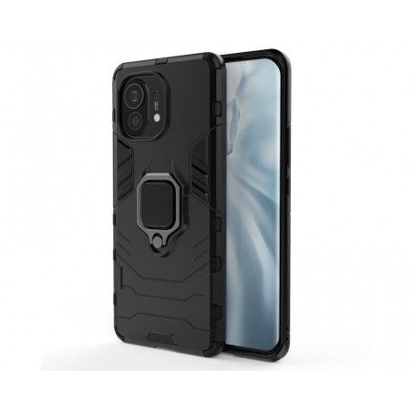 Funda Tough Armor con Anillo Giratorio Negra para Xiaomi Mi 11 5G
