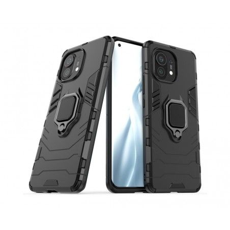Funda Tough Armor con Anillo Giratorio Negra para Xiaomi Mi 11 5G