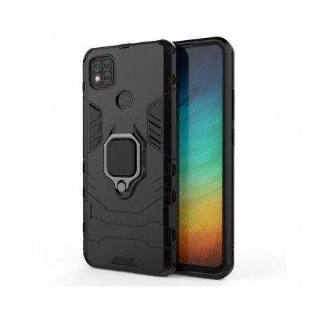 Funda Tough Armor con Anillo Giratorio Negra para Xiaomi Redmi 9C