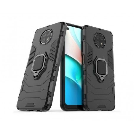 Funda Tough Armor con Anillo Giratorio Negra para Xiaomi Redmi Note 9T 5G