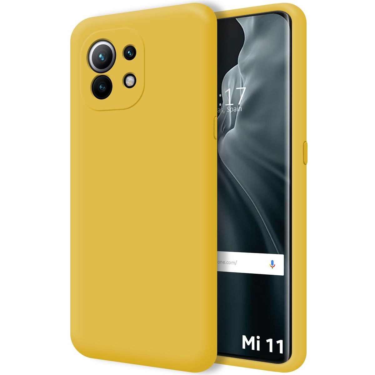 Funda Silicona Líquida Ultra Suave para Xiaomi Mi 11 5G color Amarilla